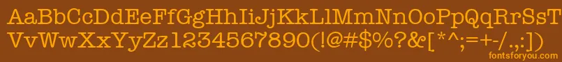 Americantypitcdeemed Font – Orange Fonts on Brown Background