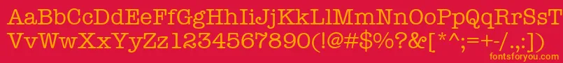 Americantypitcdeemed Font – Orange Fonts on Red Background