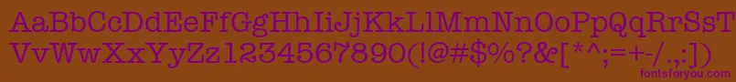 Americantypitcdeemed Font – Purple Fonts on Brown Background