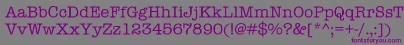 Americantypitcdeemed Font – Purple Fonts on Gray Background