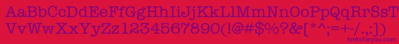 Americantypitcdeemed Font – Purple Fonts on Red Background