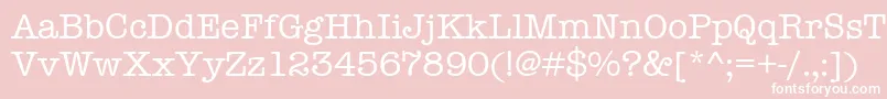 Americantypitcdeemed Font – White Fonts on Pink Background