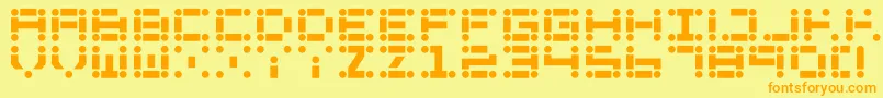 LincolnLode Font – Orange Fonts on Yellow Background