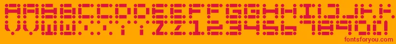 LincolnLode Font – Red Fonts on Orange Background