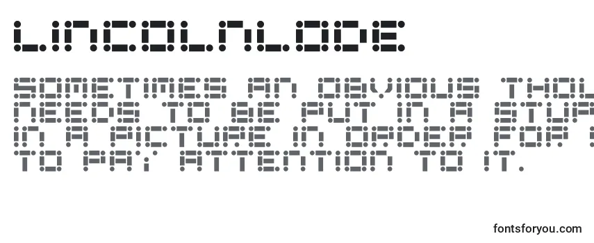 Review of the LincolnLode Font
