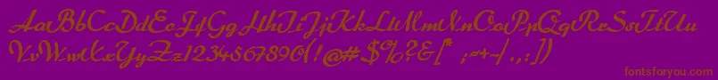 Rumburak Font – Brown Fonts on Purple Background