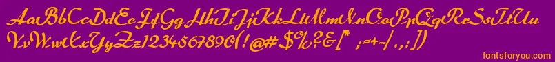 Rumburak Font – Orange Fonts on Purple Background