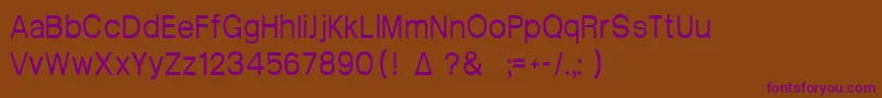 フォントArctik2.5 – 紫色のフォント、茶色の背景