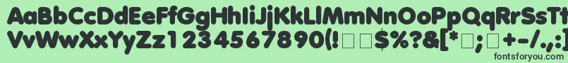 AnjaEliane Font – Black Fonts on Green Background