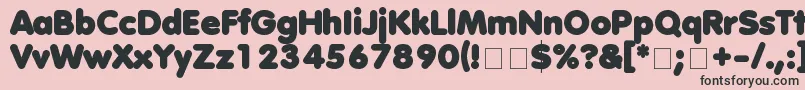 AnjaEliane Font – Black Fonts on Pink Background
