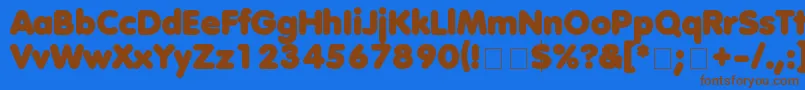 Weitere Informationen zur AnjaEliane-Schriftart AnjaEliane-Schriftart – Braune Schriften auf blauem Hintergrund