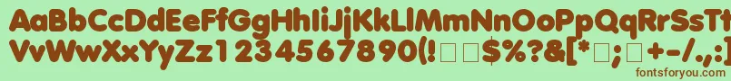 AnjaEliane Font – Brown Fonts on Green Background