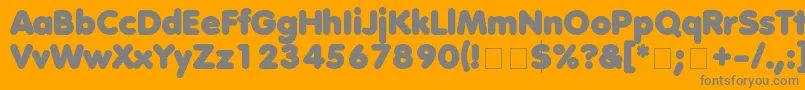 AnjaEliane Font – Gray Fonts on Orange Background