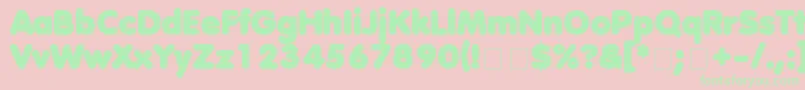 AnjaEliane-Schriftart – Grüne Schriften auf rosa Hintergrund