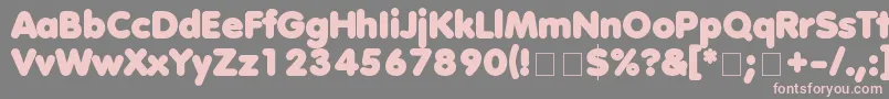 AnjaEliane-Schriftart – Rosa Schriften auf grauem Hintergrund