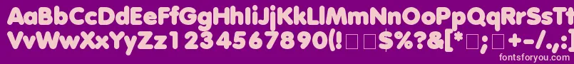 Czcionka AnjaEliane – różowe czcionki na fioletowym tle