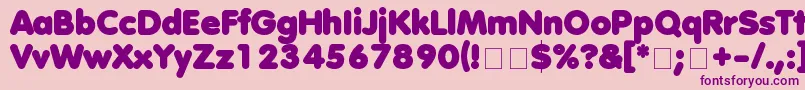 AnjaEliane-Schriftart – Violette Schriften auf rosa Hintergrund