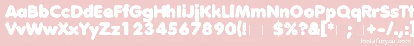 AnjaEliane Font – White Fonts on Pink Background