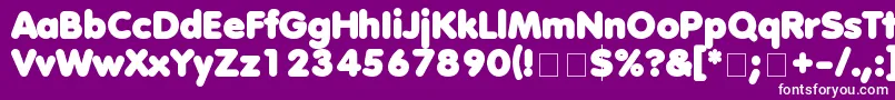 AnjaEliane-fontti – valkoiset fontit violetilla taustalla