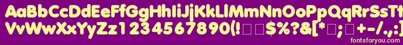 Шрифт AnjaEliane – жёлтые шрифты на фиолетовом фоне