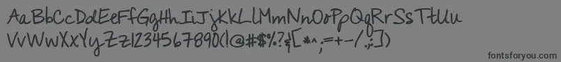 Kgyouwontbringmedownbold Font – Black Fonts on Gray Background