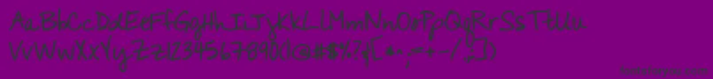 Kgyouwontbringmedownbold-Schriftart – Schwarze Schriften auf violettem Hintergrund