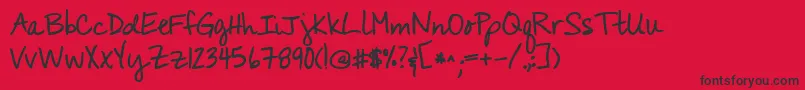 Kgyouwontbringmedownbold Font – Black Fonts on Red Background