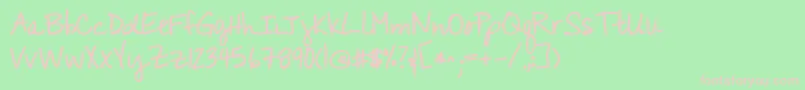 Kgyouwontbringmedownbold Font – Pink Fonts on Green Background