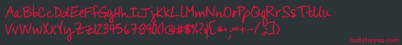 Kgyouwontbringmedownbold Font – Red Fonts on Black Background