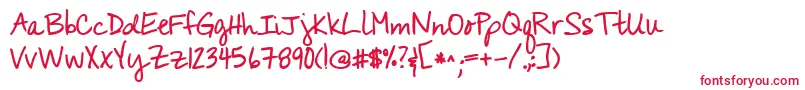 Kgyouwontbringmedownbold Font – Red Fonts on White Background