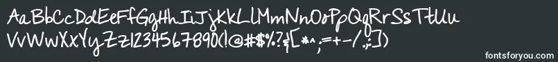 Шрифт Kgyouwontbringmedownbold – белые шрифты на чёрном фоне