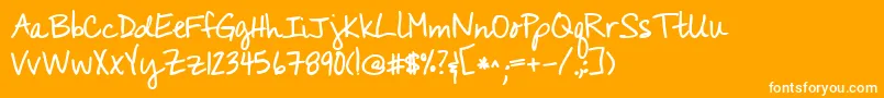 Kgyouwontbringmedownbold Font – White Fonts on Orange Background
