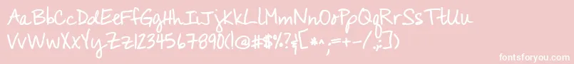 Kgyouwontbringmedownbold Font – White Fonts on Pink Background
