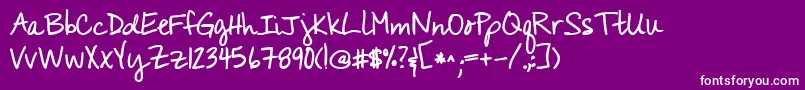 Kgyouwontbringmedownbold Font – White Fonts on Purple Background