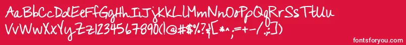 Kgyouwontbringmedownbold Font – White Fonts on Red Background