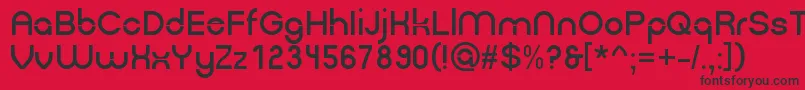 Gpkn Font – Black Fonts on Red Background