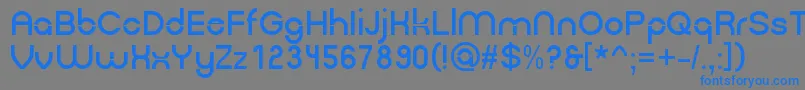 フォントGpkn – 灰色の背景に青い文字