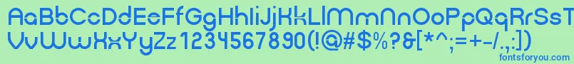 Gpkn Font – Blue Fonts on Green Background