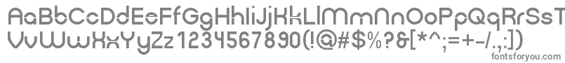 Gpkn-fontti – harmaat kirjasimet valkoisella taustalla