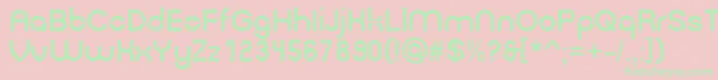 Gpkn Font – Green Fonts on Pink Background