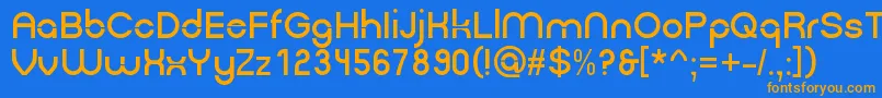 Шрифт Gpkn – оранжевые шрифты на синем фоне