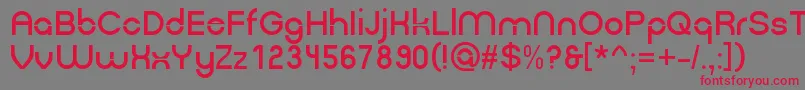 Gpkn Font – Red Fonts on Gray Background