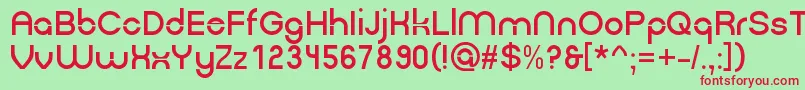 Gpkn Font – Red Fonts on Green Background