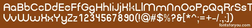 Gpkn Font – White Fonts on Brown Background