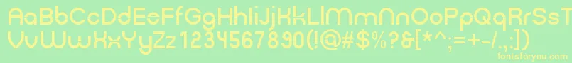 Gpkn Font – Yellow Fonts on Green Background