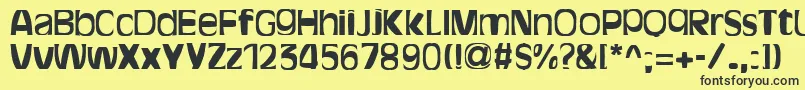 BitchenBold Font – Black Fonts on Yellow Background