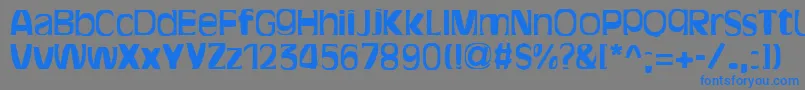BitchenBold Font – Blue Fonts on Gray Background