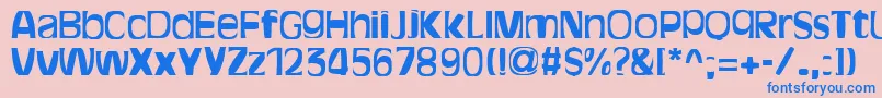 BitchenBold Font – Blue Fonts on Pink Background