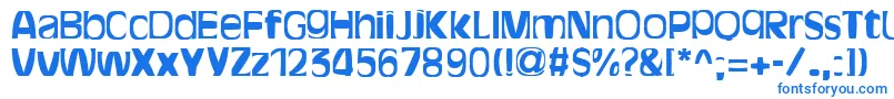 BitchenBold Font – Blue Fonts on White Background