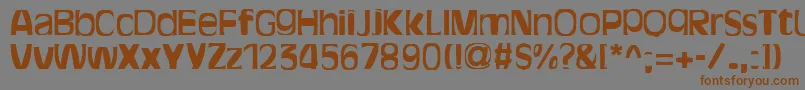 BitchenBold-Schriftart – Braune Schriften auf grauem Hintergrund
